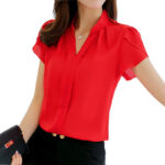 T-shirt OL Professional Women's Shirt Chiffon Shirt - Image 3